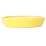 Ovaler gelber Bonsaitopf von Juko Koyou – 250 x 205 x 40 mm