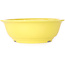 Round yellow bonsai pot by Juko Koyou - 240 x 240 x 80 mm