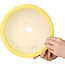 Ronde gele bonsaipot van Juko Koyou - 240 x 240 x 80 mm