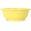 Round yellow bonsai pot by Juko Koyou - 205 x 205 x 75 mm
