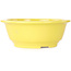 Round yellow bonsai pot by Juko Koyou - 205 x 205 x 75 mm
