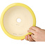 Pot à bonsaï rond jaune de Juko Koyou - 205 x 205 x 75 mm