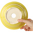 Pot à bonsaï rond jaune de Juko Koyou - 175 x 175 x 70 mm