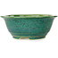 Ronde groene bonsaipot van Juko Koyou - 170 x 170 x 70 mm