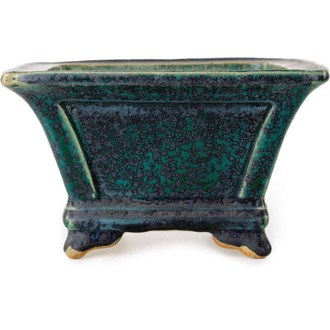 Vaso bonsai quadrato verde di Juko Koyou - 152 x 152 x 90 mm