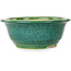 Ronde groene bonsaipot van Aiba Koyou - 165 x 165 x 65 mm