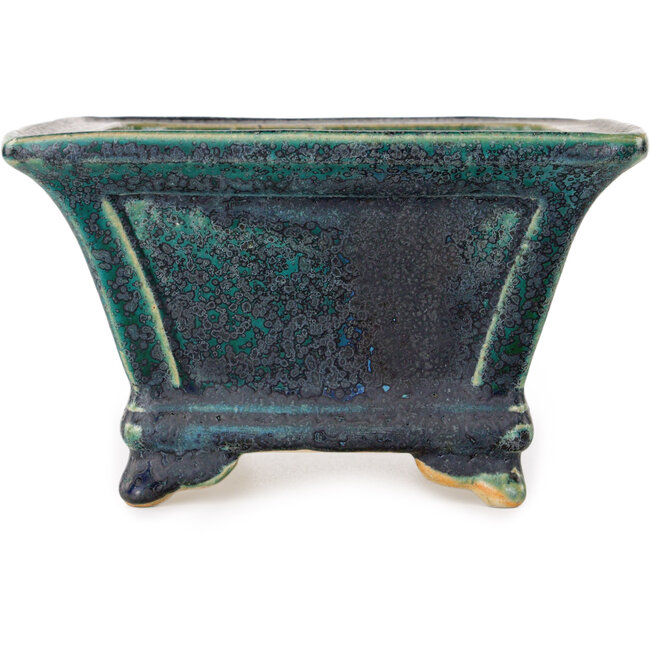 Vaso bonsai quadrato verde di Juko Koyou - 152 x 152 x 90 mm