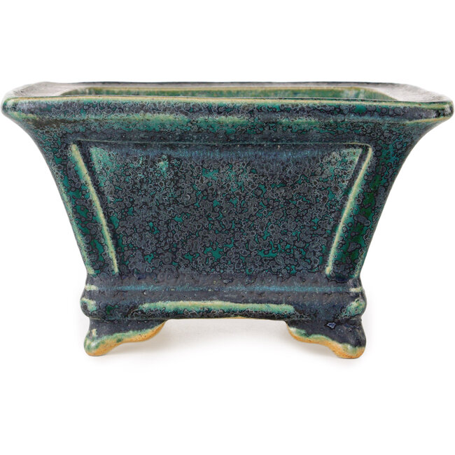 Pot à bonsaï carré vert de Juko Koyou - 152 x 152 x 90 mm