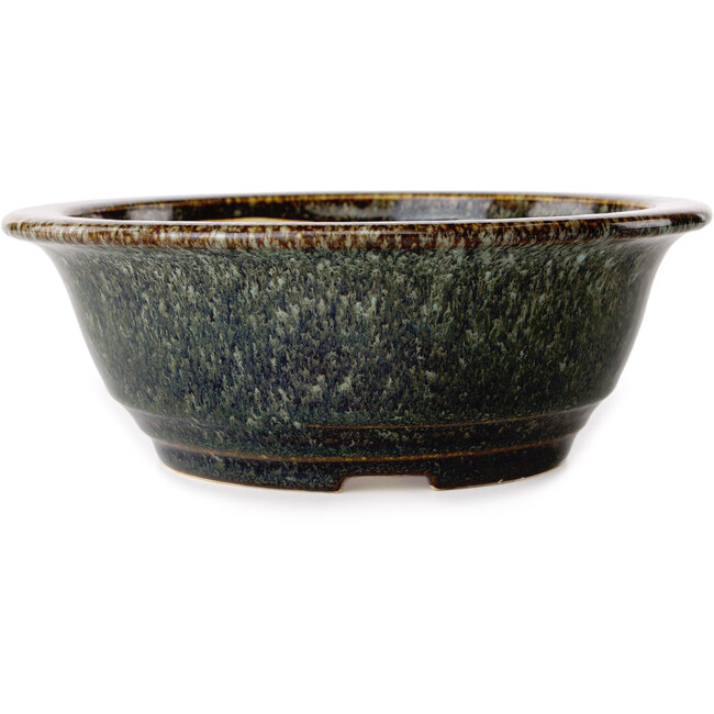 Runder brauner Bonsai-Topf von Juko Koyou - 140 x 140 x 55 mm