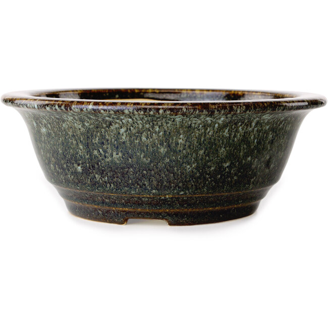 Maceta redonda marrón para bonsái de Juko Koyou - 140 x 140 x 55 mm