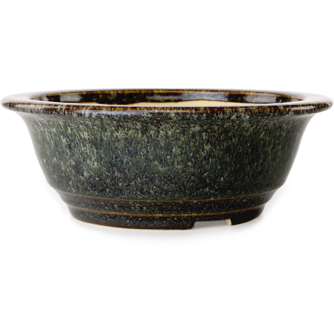 Pot à bonsaï rond marron de Juko Koyou - 140 x 140 x 55 mm