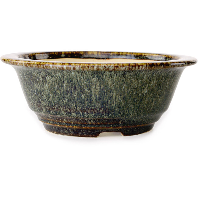 Maceta redonda marrón para bonsái de Juko Koyou - 180 x 180 x 65 mm