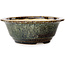 Round brown bonsai pot by Juko Koyou - 180 x 180 x 65 mm