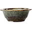 Round brown bonsai pot by Juko Koyou - 180 x 180 x 65 mm