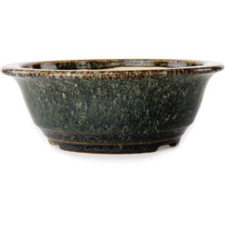 Koyou 206 mm  brown bonsai pot by Juko Koyou, Tokoname, Japan