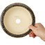 Ronde bruine bonsaipot van Juko Koyou - 180 x 180 x 65 mm