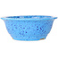 Round light blue bonsai pot by Juko Koyou - 206 x 206 x 78 mm