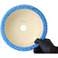 Ronde lichtblauwe bonsaipot van Juko Koyou - 206 x 206 x 78 mm