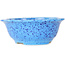 Round light blue bonsai pot by Juko Koyou - 173 x 173 x 65 mm
