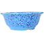 Round light blue bonsai pot by Juko Koyou - 173 x 173 x 65 mm