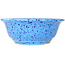 Round light blue bonsai pot by Juko Koyou - 173 x 173 x 65 mm