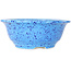 Round light blue bonsai pot by Juko Koyou - 173 x 173 x 65 mm