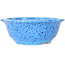 Round light blue bonsai pot by Juko Koyou - 173 x 173 x 65 mm
