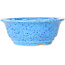 Round light blue bonsai pot by Juko Koyou - 140 x 140 x 55 mm