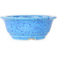 Round light blue bonsai pot by Juko Koyou - 140 x 140 x 55 mm