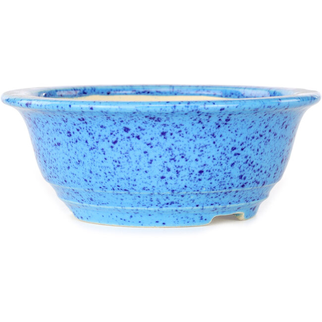 Maceta redonda azul claro para bonsái de Juko Koyou - 140 x 140 x 55 mm