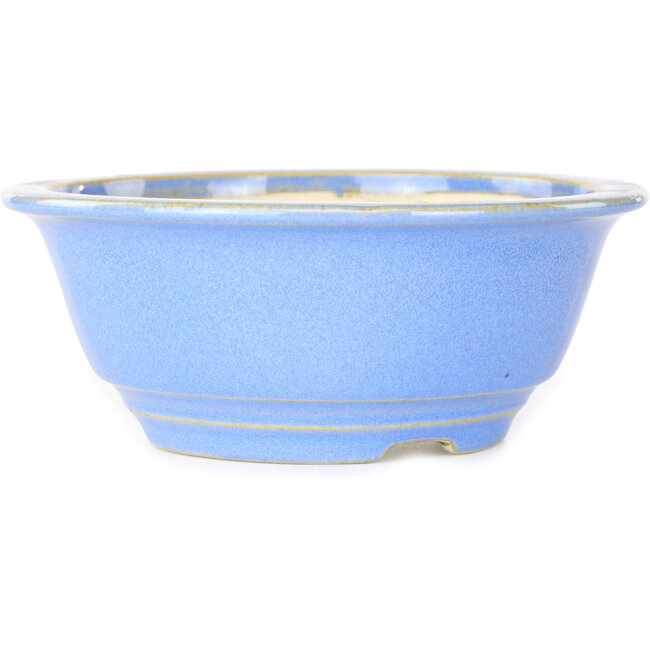 Pot à bonsaï rond bleu clair de Juko Koyou - 140 x 140 x 55 mm