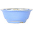 Vaso bonsai rotondo azzurro di Juko Koyou - 140 x 140 x 55 mm