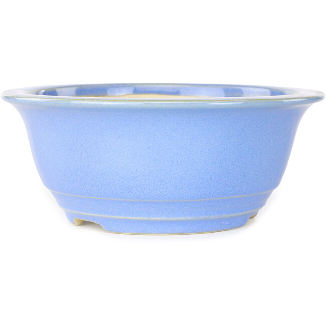 Maceta redonda azul claro para bonsái de Juko Koyou - 173 x 173 x 65 mm