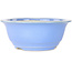 Round light blue bonsai pot by Juko Koyou - 173 x 173 x 65 mm