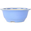 Round light blue bonsai pot by Juko Koyou - 173 x 173 x 65 mm