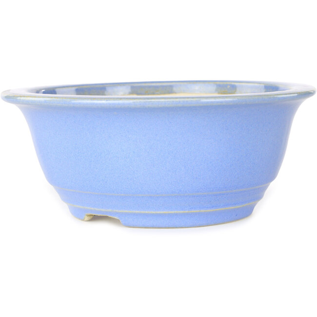 Maceta redonda azul claro para bonsái de Juko Koyou - 173 x 173 x 65 mm