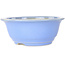 Round light blue bonsai pot by Juko Koyou - 173 x 173 x 65 mm