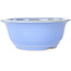 Round light blue bonsai pot by Juko Koyou - 173 x 173 x 65 mm