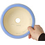 Ronde lichtblauwe bonsaipot van Juko Koyou - 173 x 173 x 65 mm