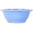 Round light blue bonsai pot by Juko Koyou - 206 x 206 x 78 mm