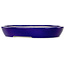 Ovale donkerblauwe bonsaipot van Juko Koyou - 250 x 205 x 40 mm