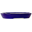 Ovale donkerblauwe bonsaipot van Juko Koyou - 250 x 205 x 40 mm