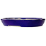 Ovale donkerblauwe bonsaipot van Juko Koyou - 250 x 205 x 40 mm