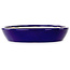 Ovale donkerblauwe bonsaipot van Juko Koyou - 250 x 205 x 40 mm