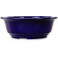 Ronde donkerblauwe bonsaipot van Juko Koyou - 240 x 240 x 80 mm