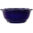 Round dark blue bonsai pot by Juko Koyou - 173 x 173 x 65 mm