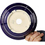 Ronde donkerblauwe bonsaipot van Juko Koyou - 173 x 173 x 65 mm