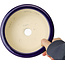 Ronde donkerblauwe bonsaipot van Juko Koyou - 173 x 173 x 65 mm