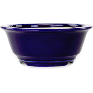 Koyou Maceta para bonsái azul oscuro de 140 mm de Juko Koyou, Tokoname, Japón