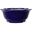 Ronde donkerblauwe bonsaipot van Juko Koyou - 140 x 140 x 55 mm